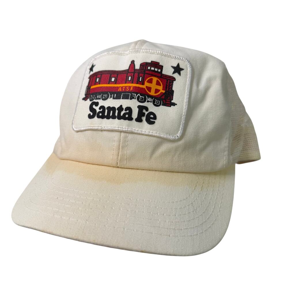 Vintage Santa Fe Railroad Snapback Hat Caboose Atsf Big Patch K-Products - READ